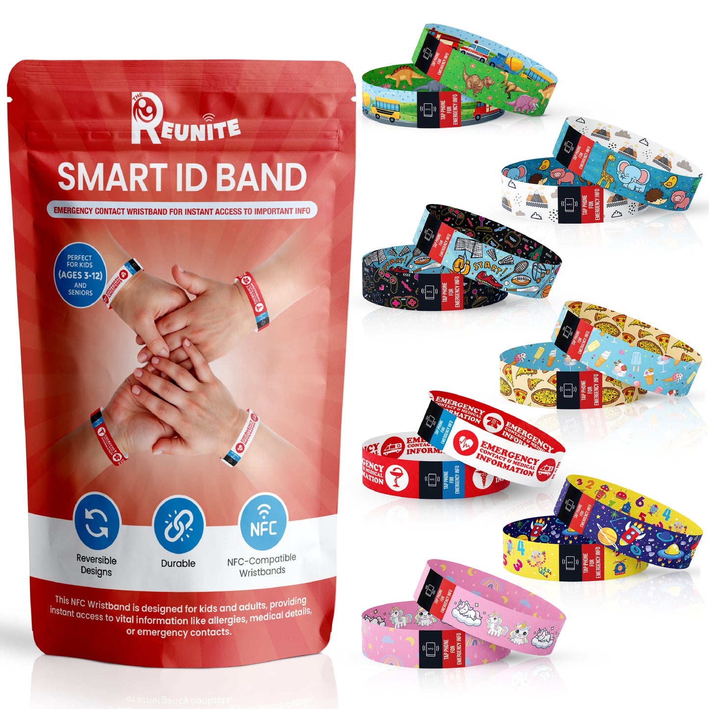 Child's Smart Medical ID Bracelet - Pink