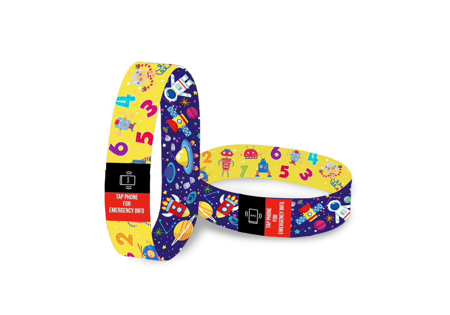 Child's Smart Medical ID Bracelet - Space