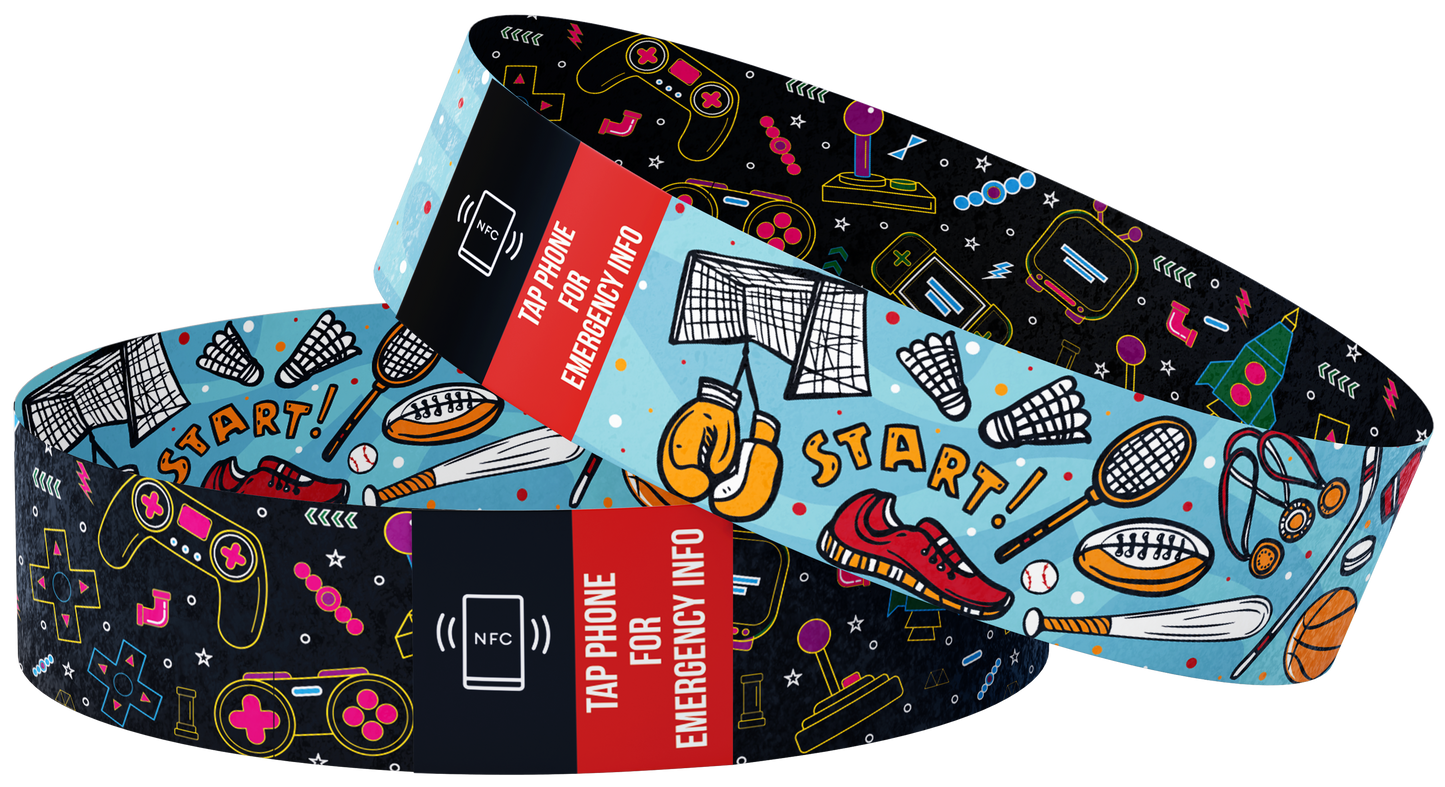 Child's Smart Medical ID Bracelet - Gamer