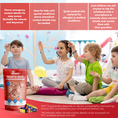 Child's Smart Medical ID Bracelet - Space