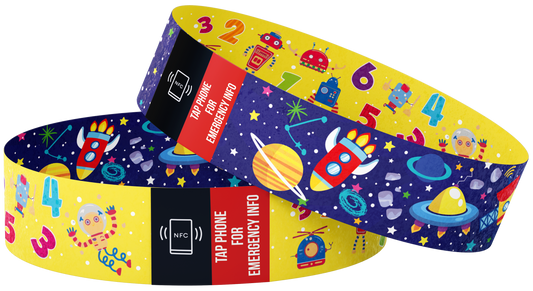 Child's Smart Medical ID Bracelet - Space