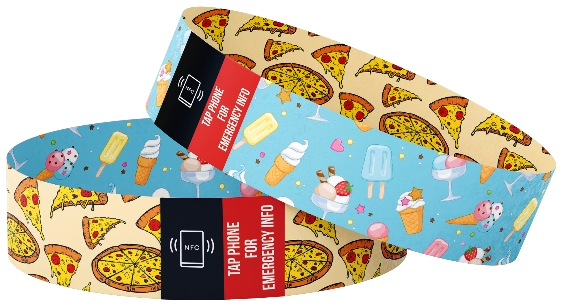 Child's Smart Medical ID Bracelet - Pizza