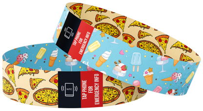 Child's Smart Medical ID Bracelet - Pizza